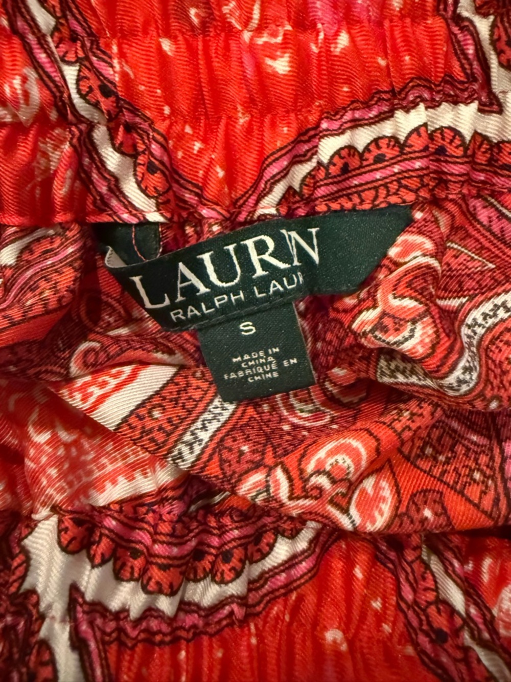 Ralph Lauren Red Paisley Maxi Skirt Size S boho festival - Picture 4 of 7